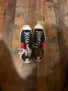 Mens Black Canvas Comme Des Garçons Converse Size 12